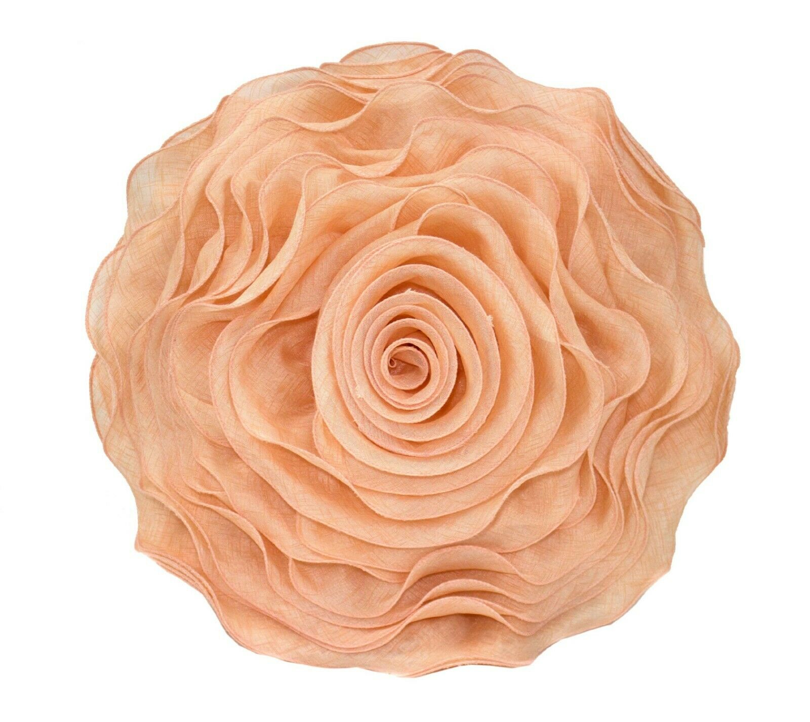 Beautiful Handmade 3d Rose With Custom Made Fabric Decorative Throw Pillow 16" R