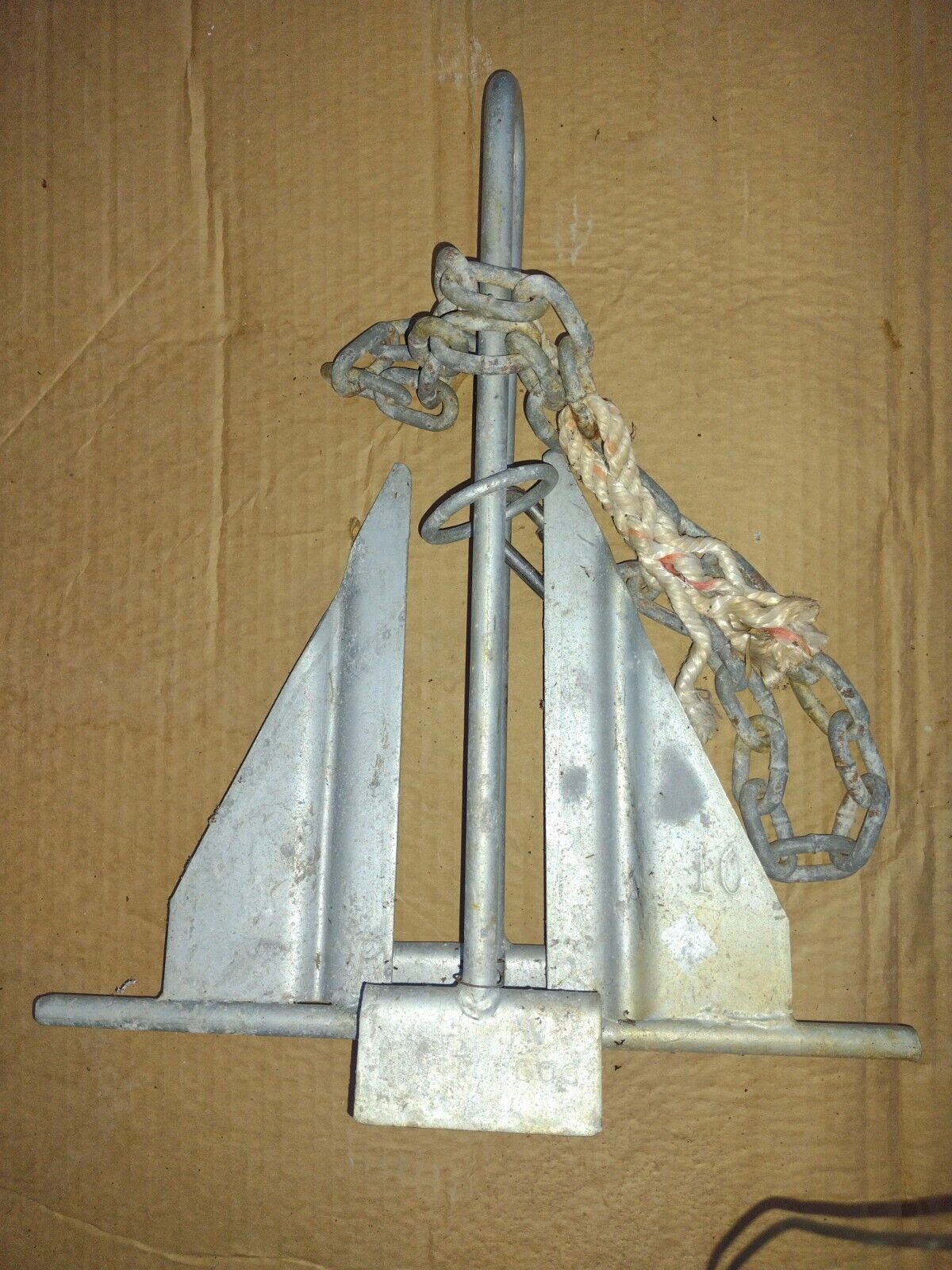 10 Lb Galvanized Boat Anchor For Boats 19-24 Ft