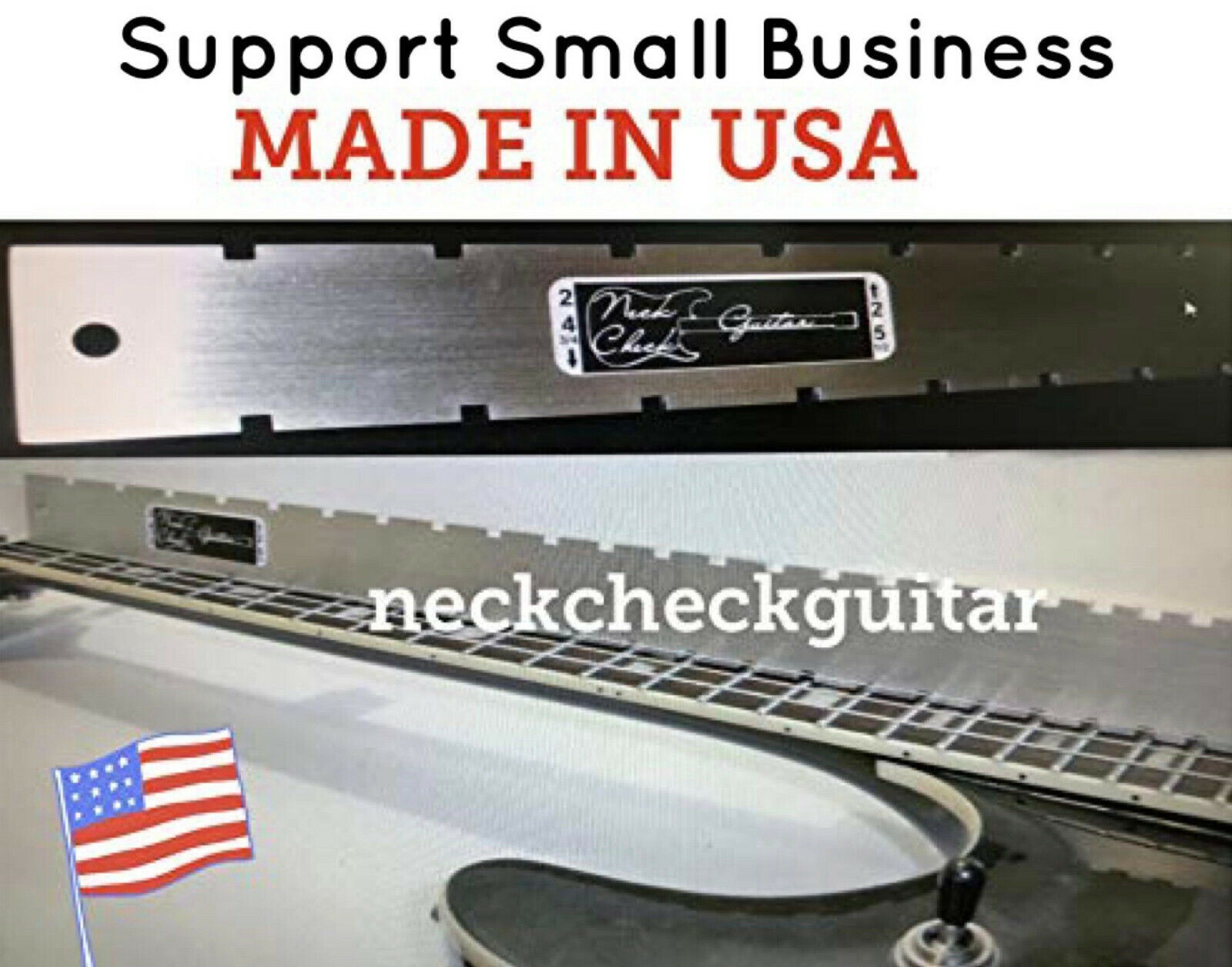 Guitar Neck Straight Edge (notched) Luthiers Tool