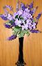 Lavender Silk Flowers Vase Arrangement Celebration Party Receptions Birthday