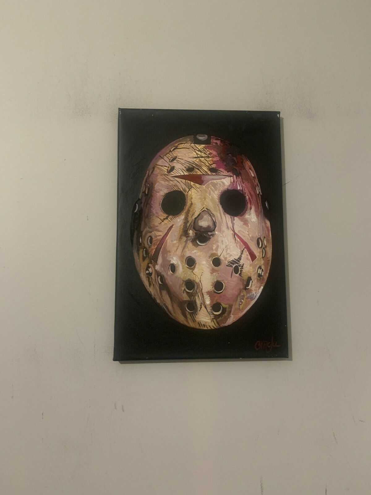 Jason Friday The 13th Horror Movie 12x18 Pop Art Painting Chris Cargill