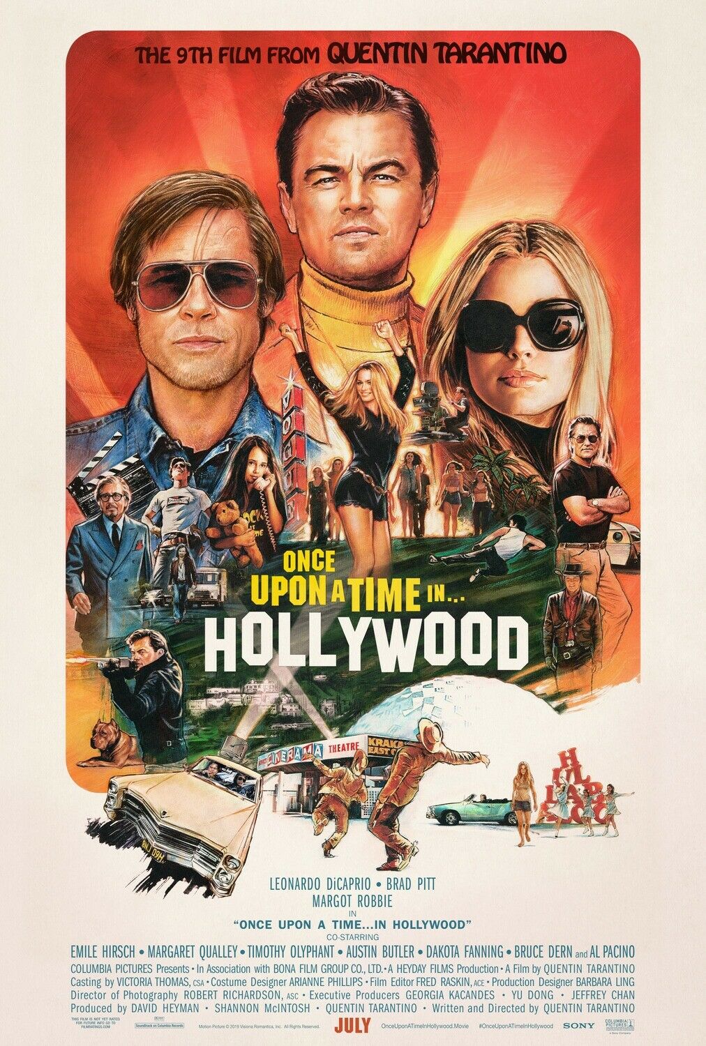 Once Upon A Time In Hollywood "c" 11x17 Promo Movie Poster