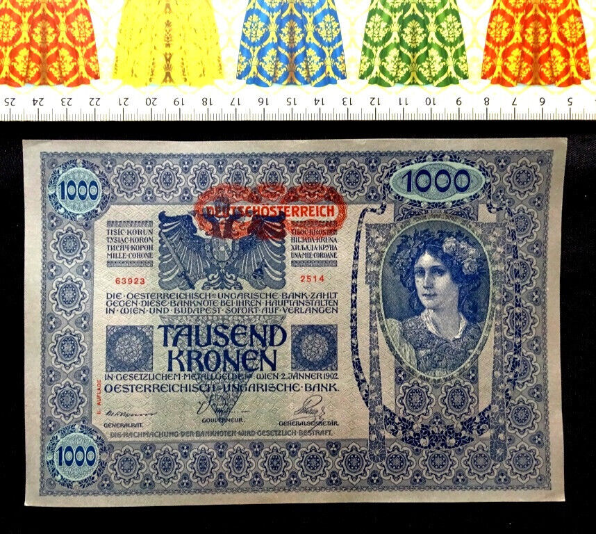 (us), Banknote,  (very Good ) , Austria, 1000 Kronen, Year : 1902.