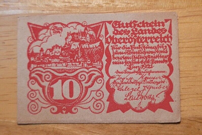 1920  Austria 10 Heller  Austrian Notgeld