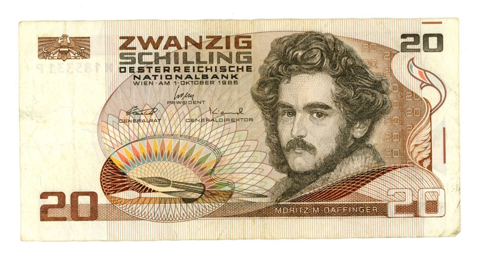 1985 Osterreich, Austria  Banknote 20 Schilling