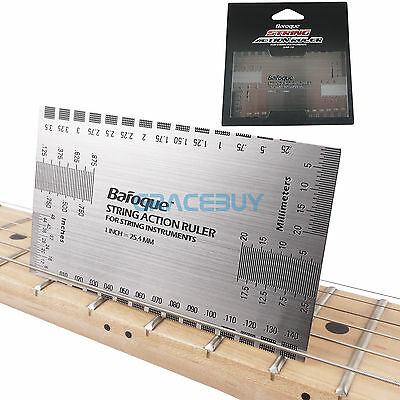 String Gauge Action Ruler Guide Setup Measuring Luthier For Electric Guitar Bass