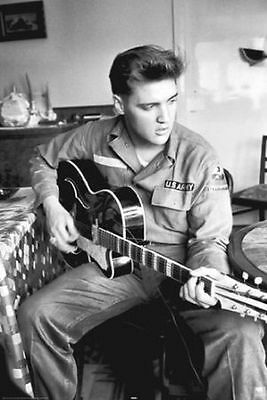 Elvis Presley - Army Guitar Poster - 24x36 Shrink Wrapped - Young Music 20844