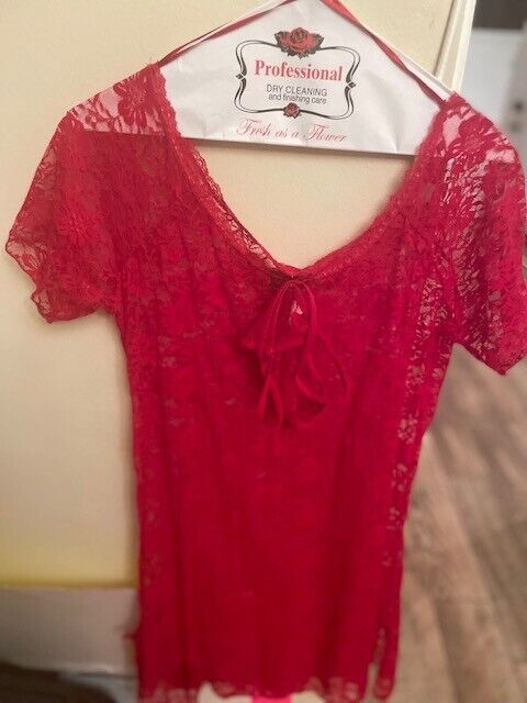 Just Sexy Lingerie Size L Red Color 2 Pieces