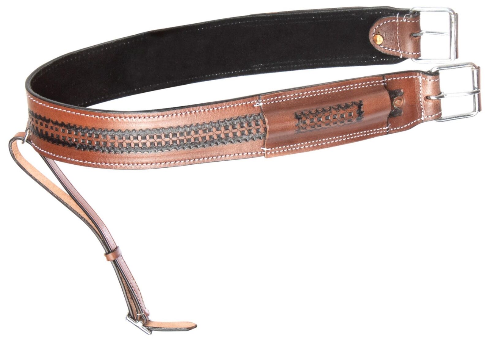 Western Horse Saddle Antique Oil Leather Rear Cinch Flank Strap